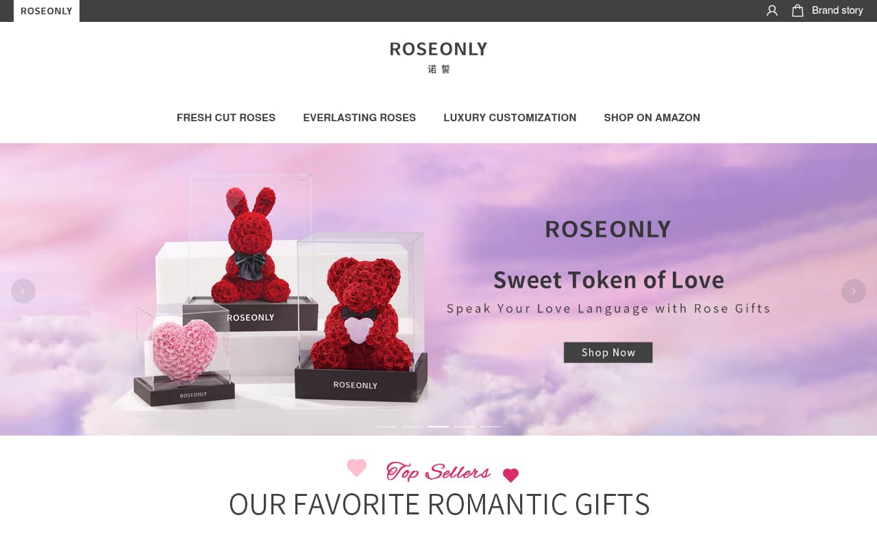 Rose Only website screenshot