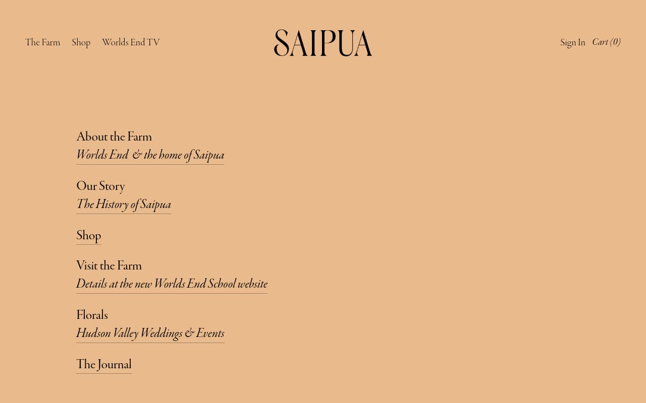 Saipua website screenshot
