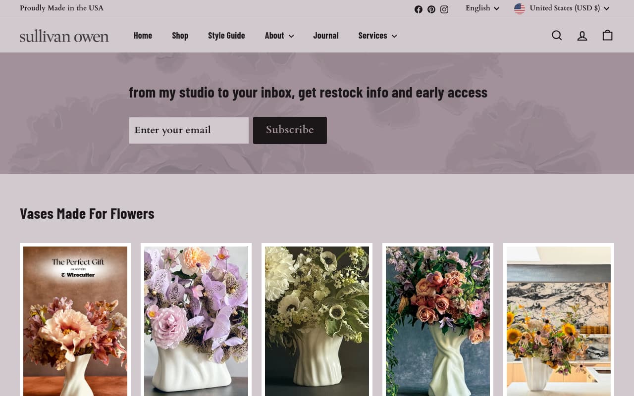Sullivan Owen website screenshot