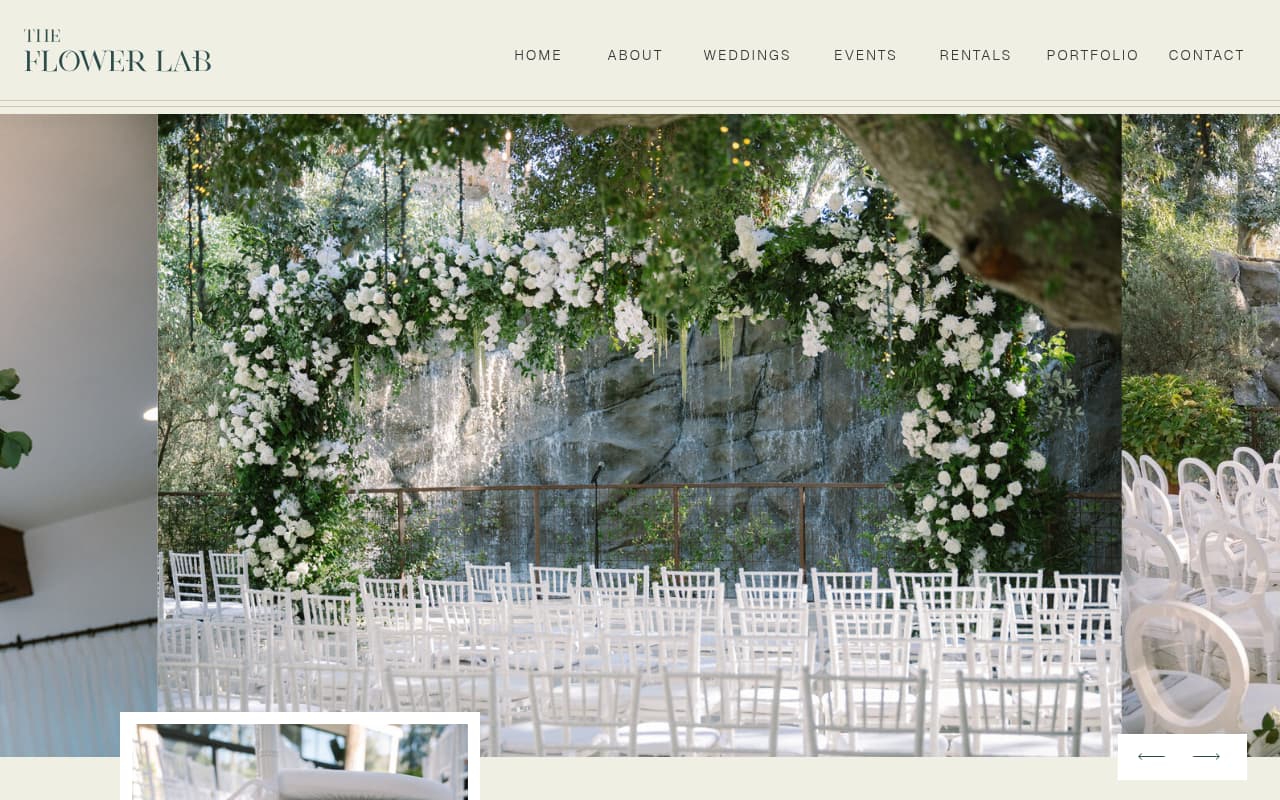 The Flower Lab website screenshot