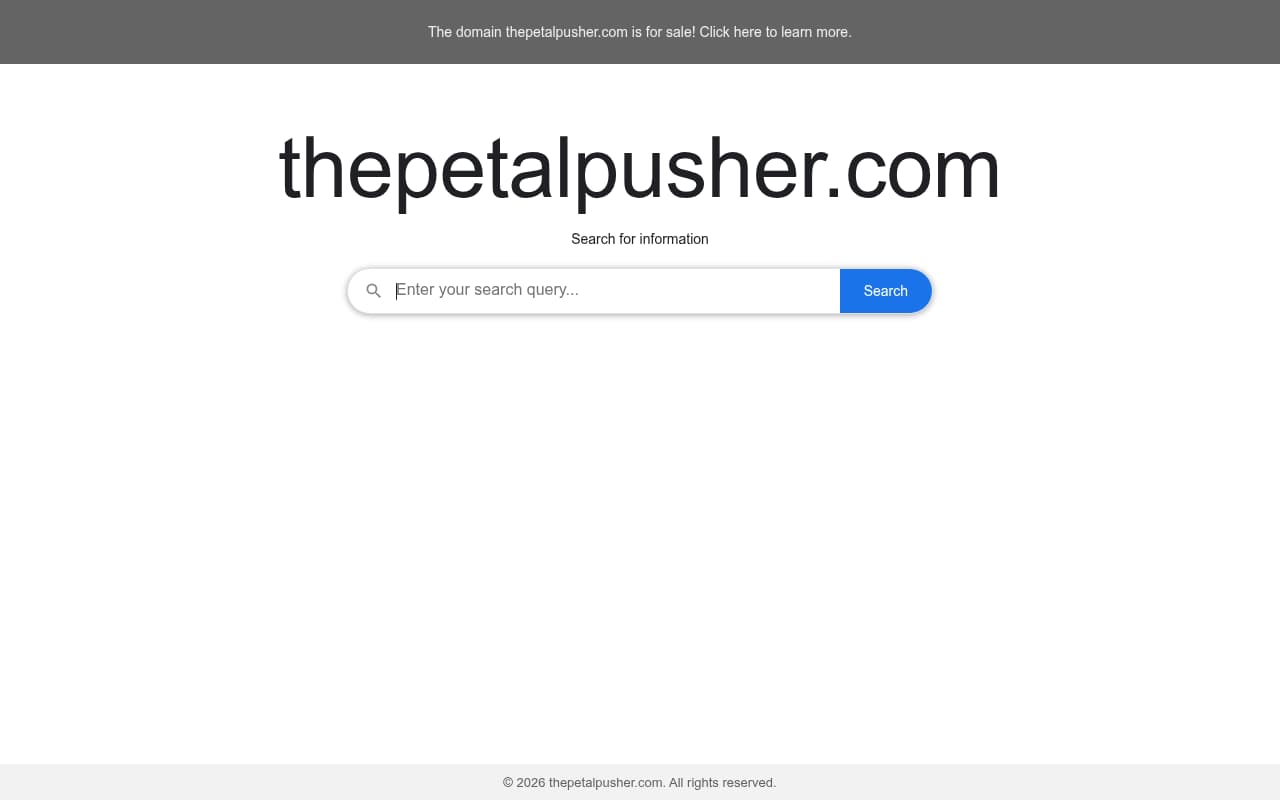 The Petal Pusher website screenshot