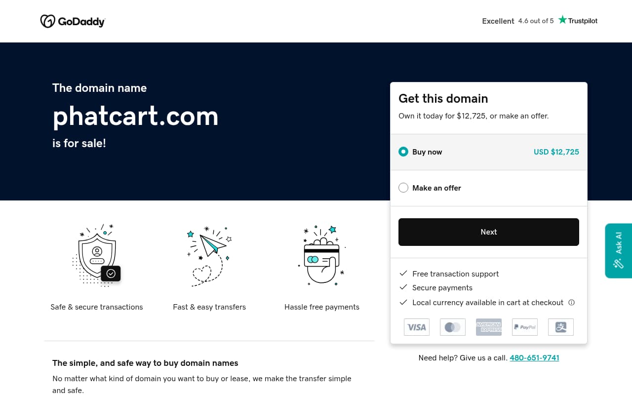 Phat Cart website screenshot