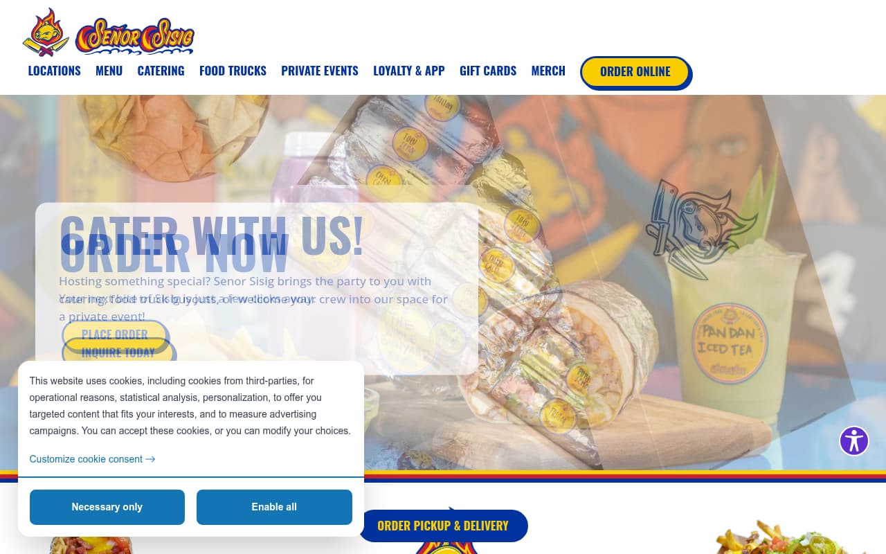 Señor Sisig website screenshot