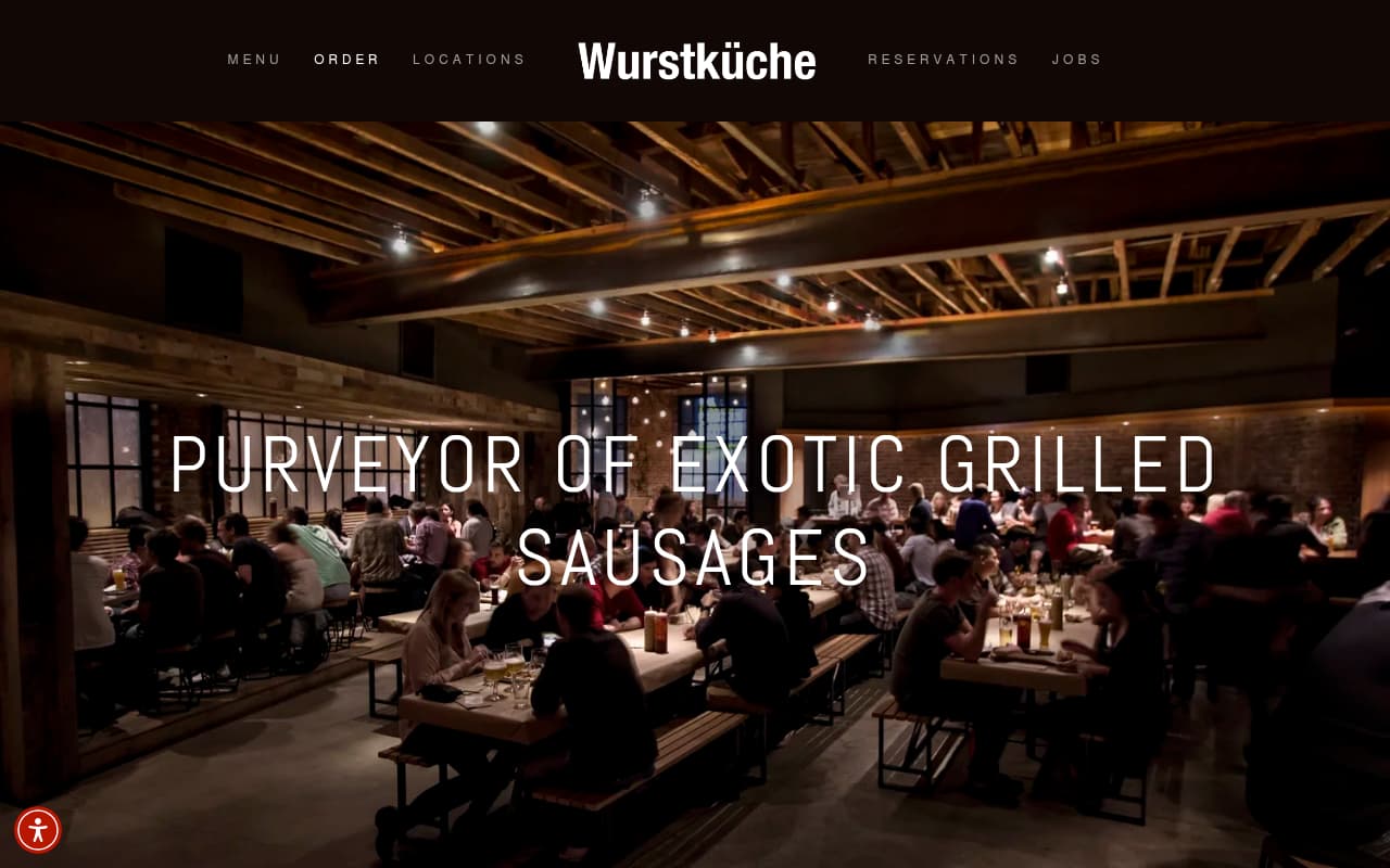 Wurstküche website screenshot