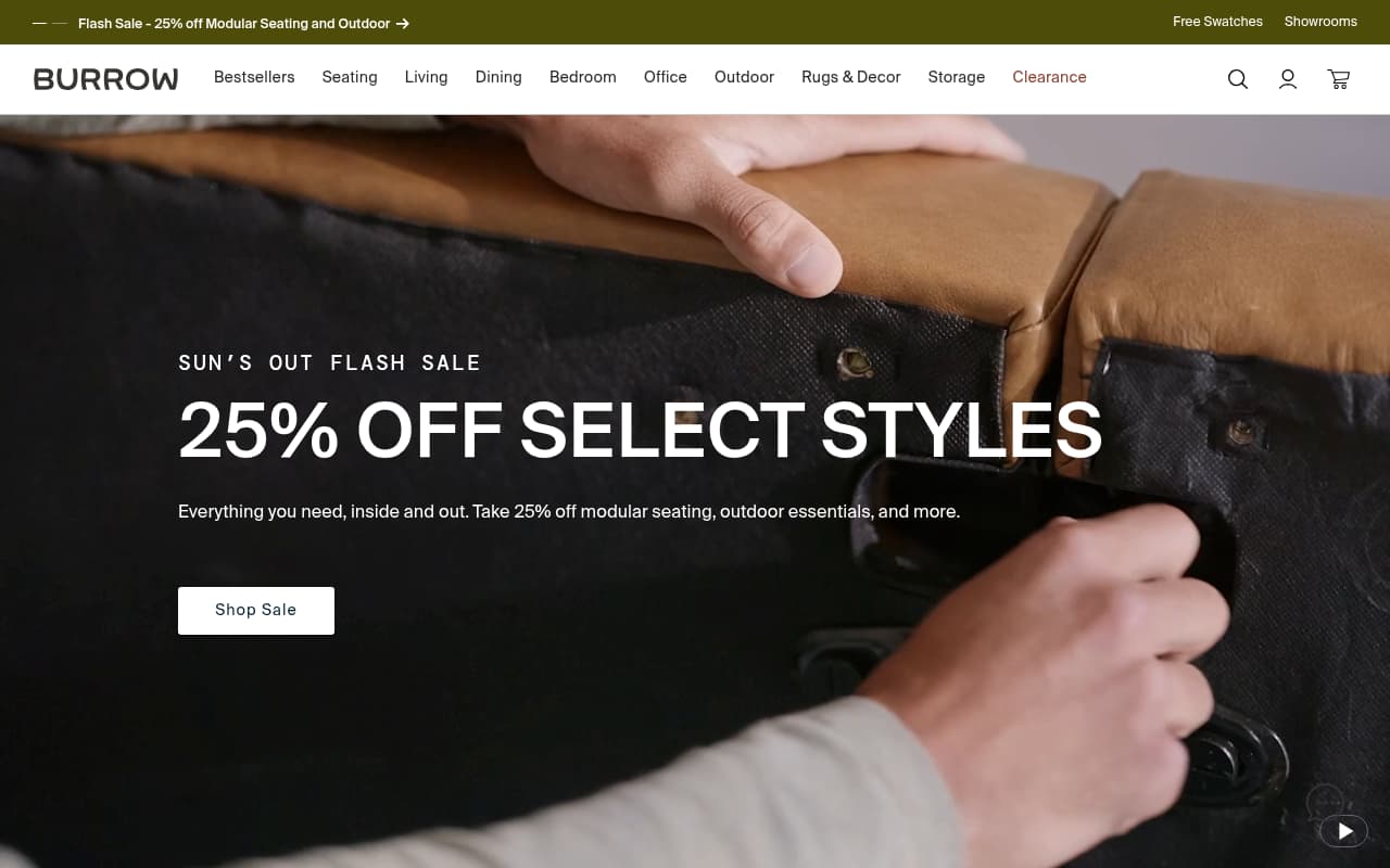 Burrow website screenshot