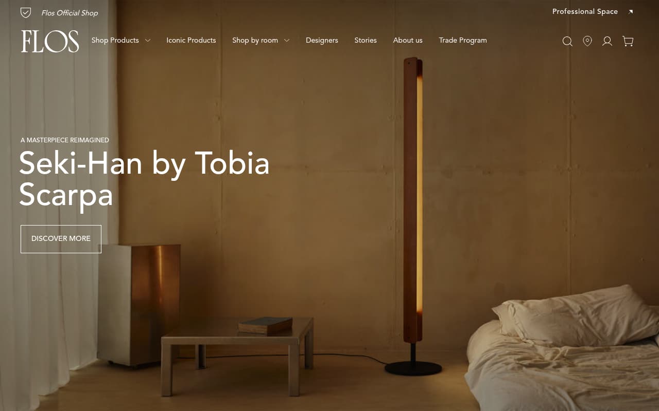 Flos website screenshot