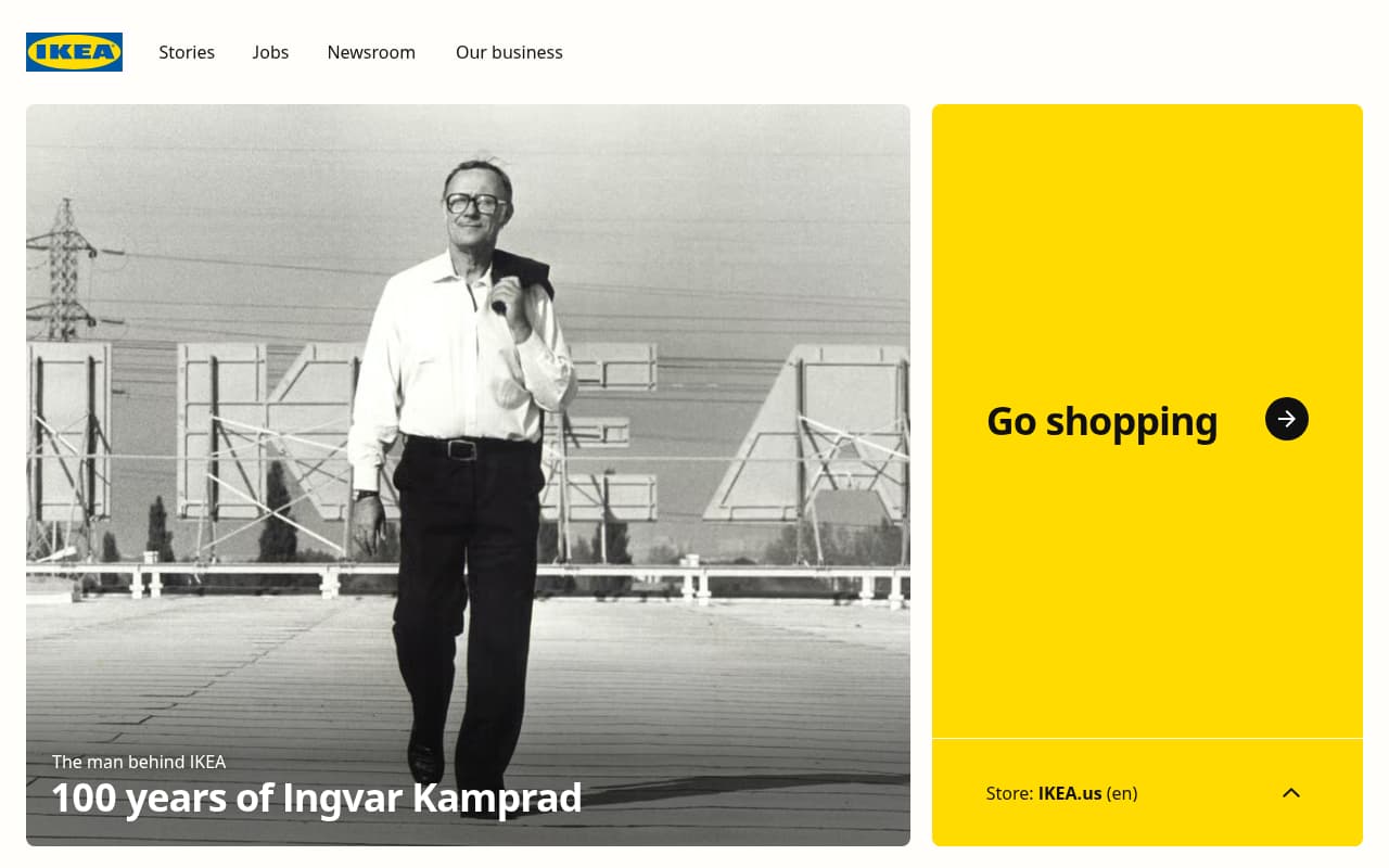 IKEA website screenshot