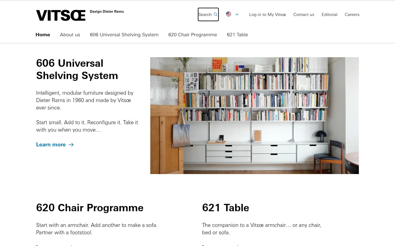 Vitsoe website screenshot