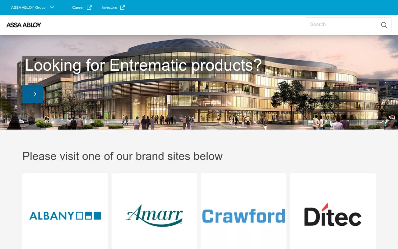 Slide-Line Entrematic website screenshot