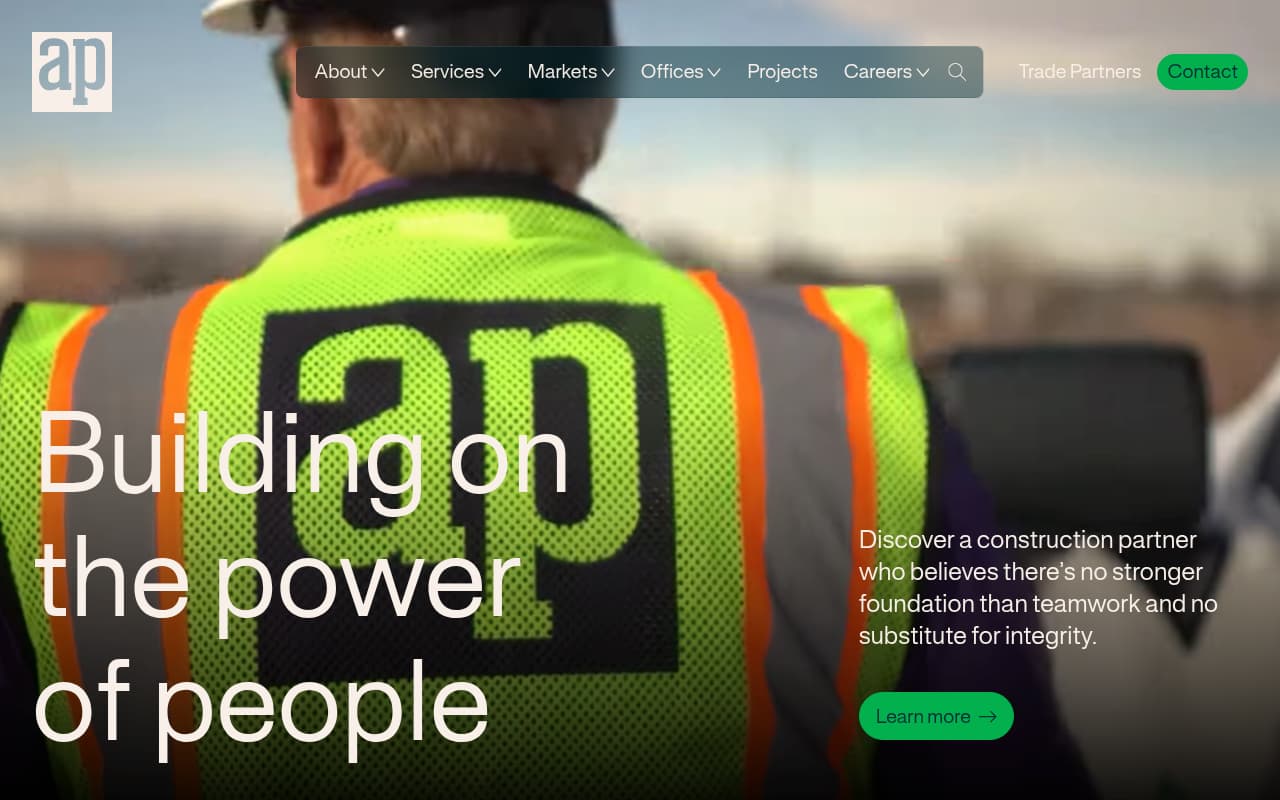 Adolfson & Peterson Construction website screenshot