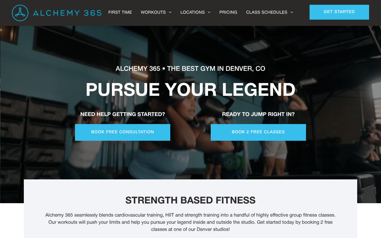 Alchemy 365 website screenshot