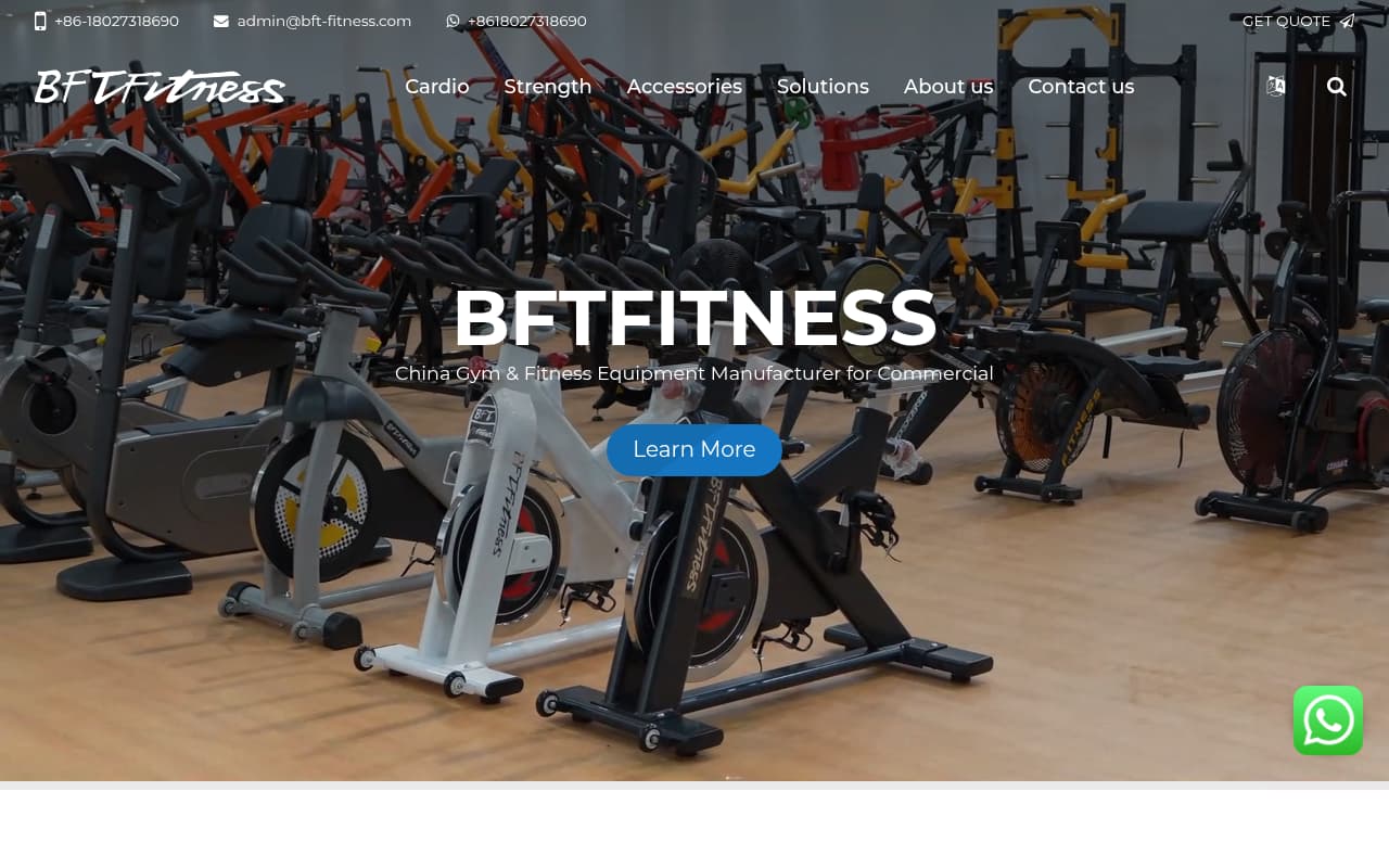 BFT (Body Fit Training) website screenshot