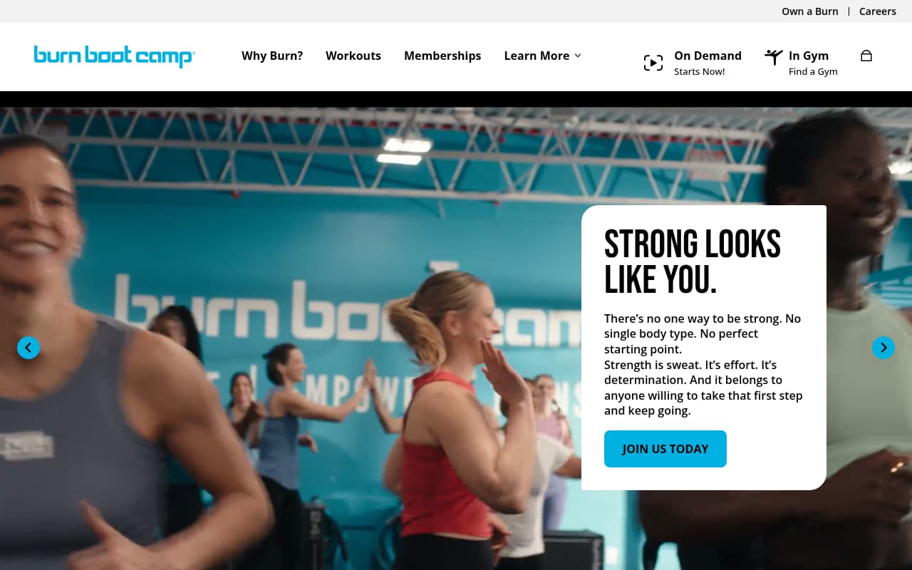 Burn Boot Camp website screenshot