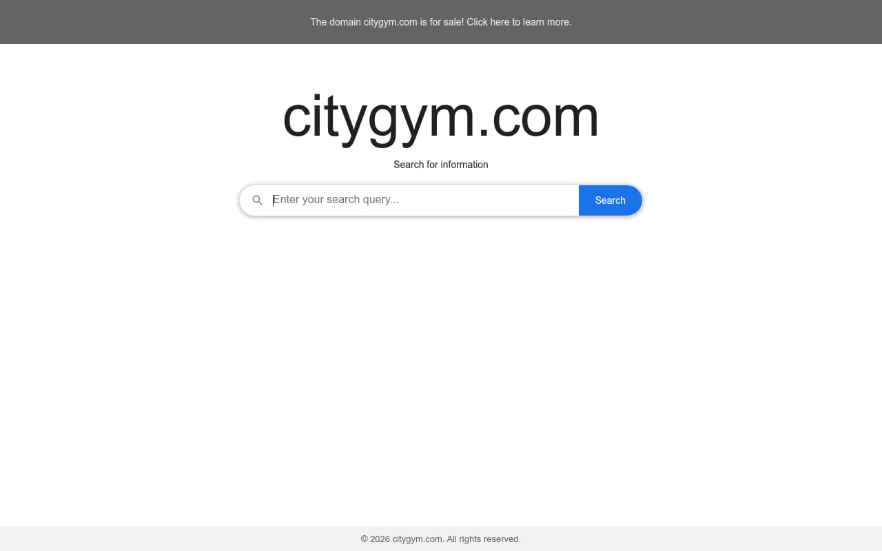 City Gym website screenshot