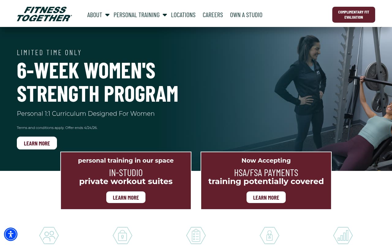 Fitness Together website screenshot