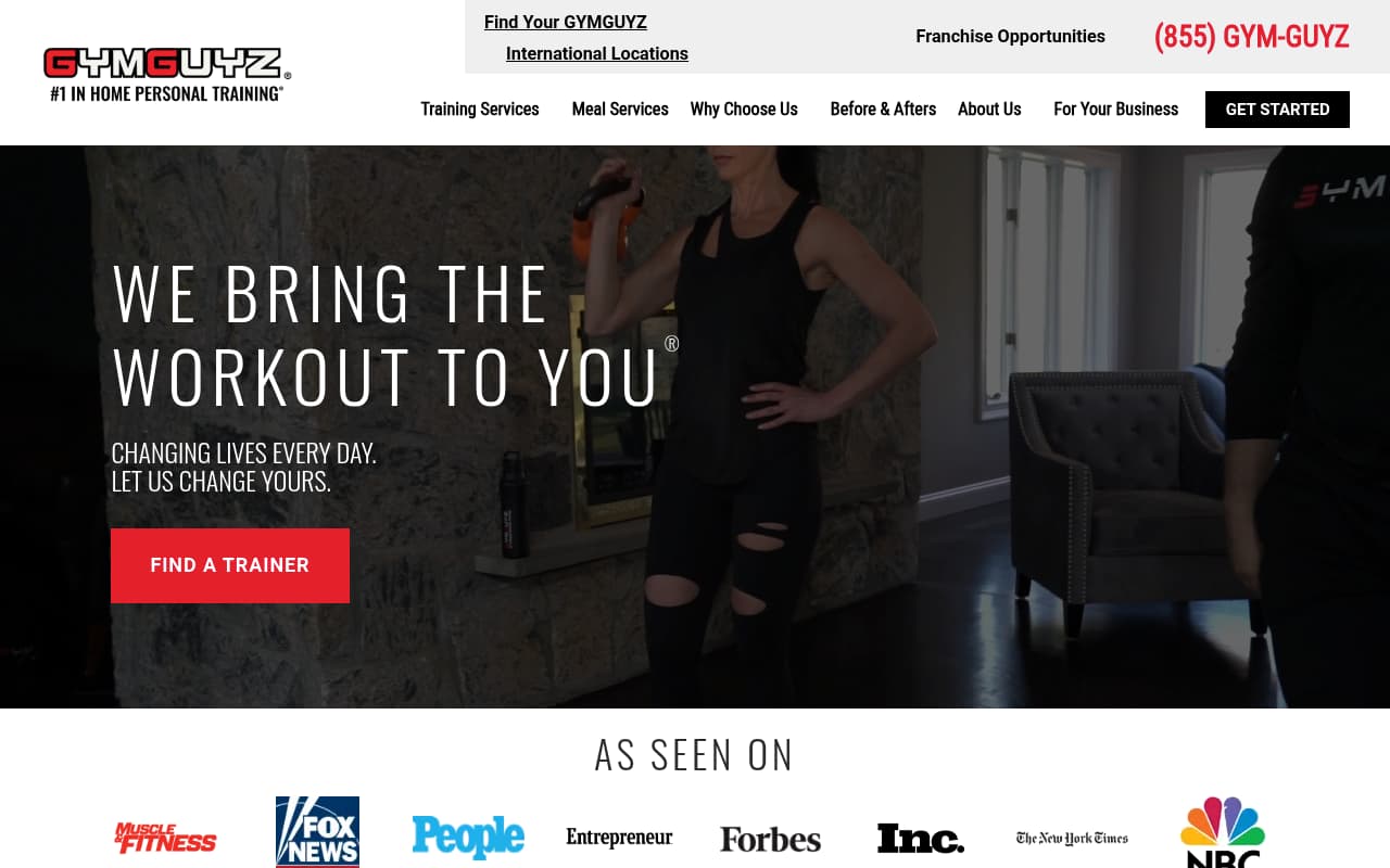 GYMGUYZ website screenshot
