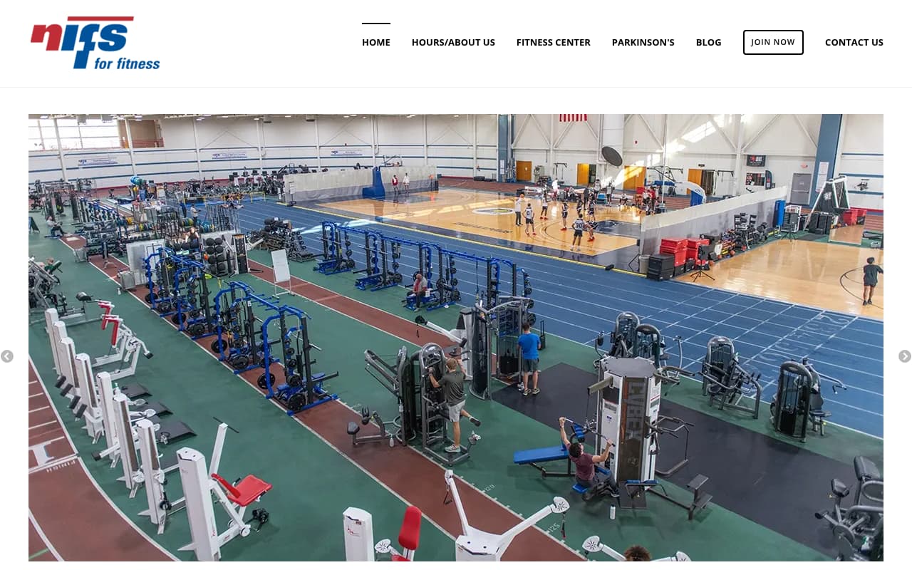 NIFS (National Institute for Fitness) website screenshot