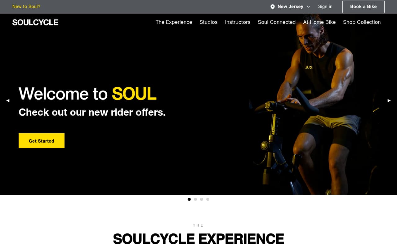 SoulCycle website screenshot