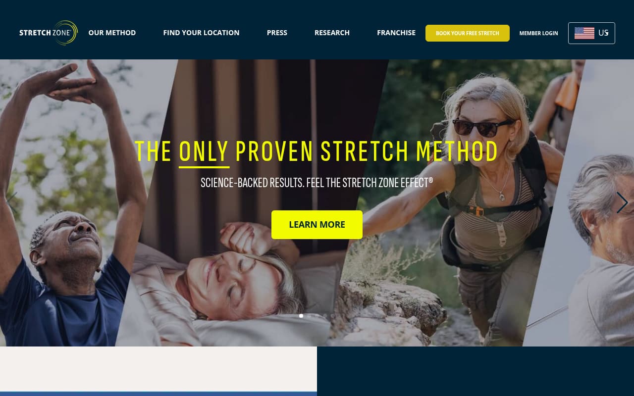 Stretch Zone website screenshot