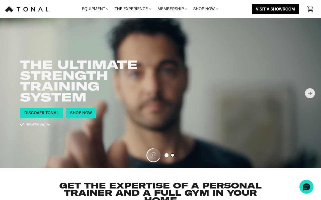 Tonal website screenshot