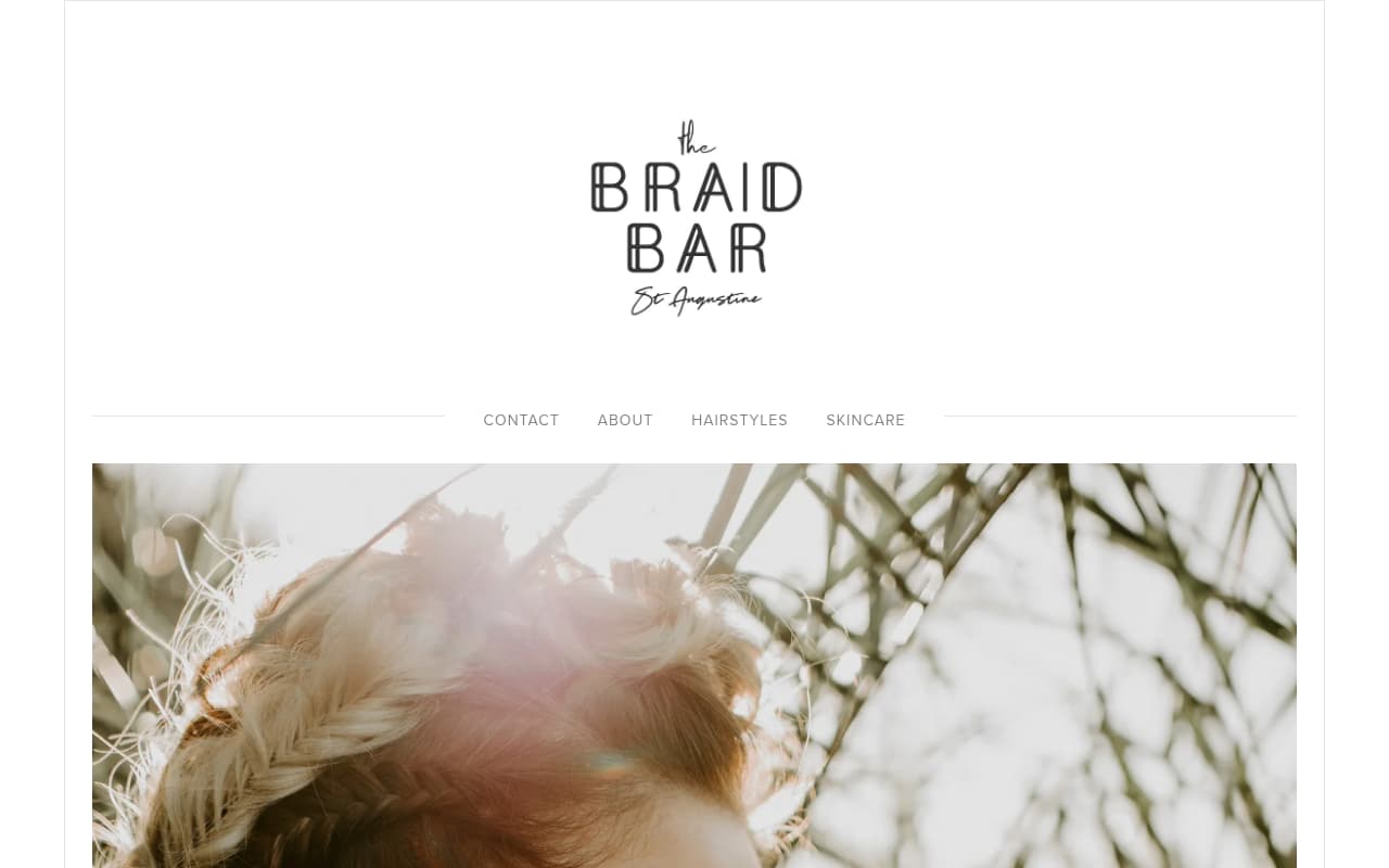 Braid Bar website screenshot