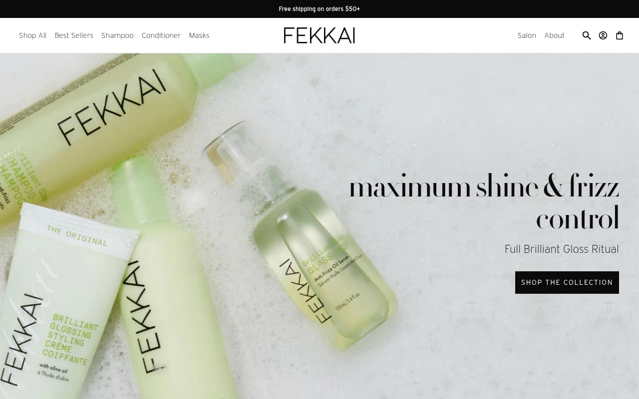 Frederic Fekkai Salon website screenshot