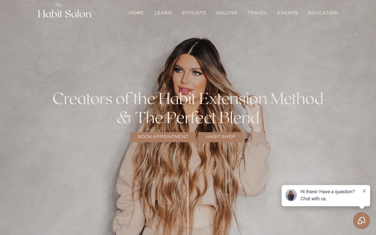 Habit Salon website screenshot