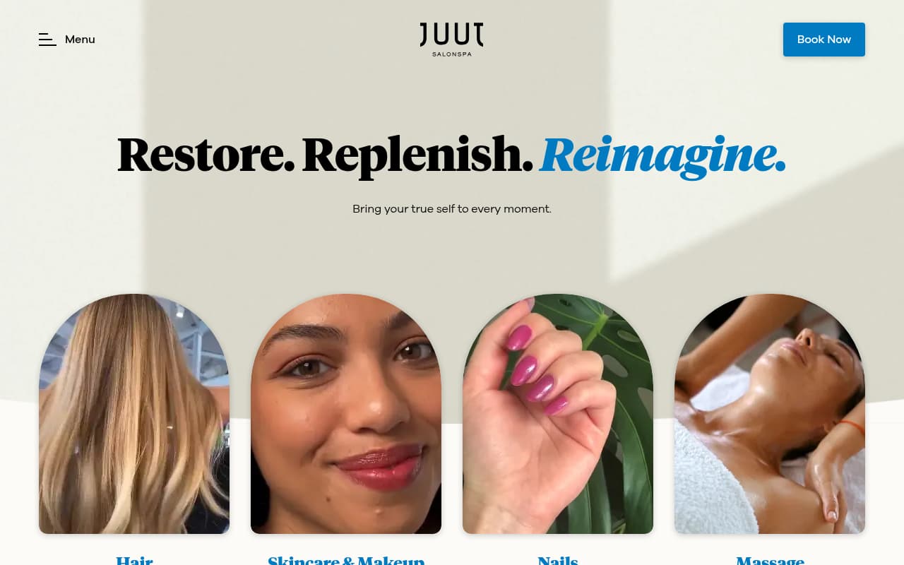 Juut Salons website screenshot