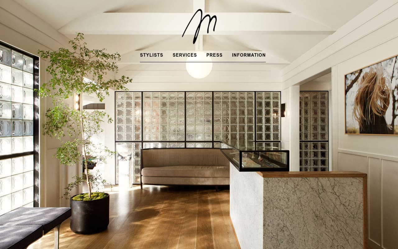 Mare Salon website screenshot