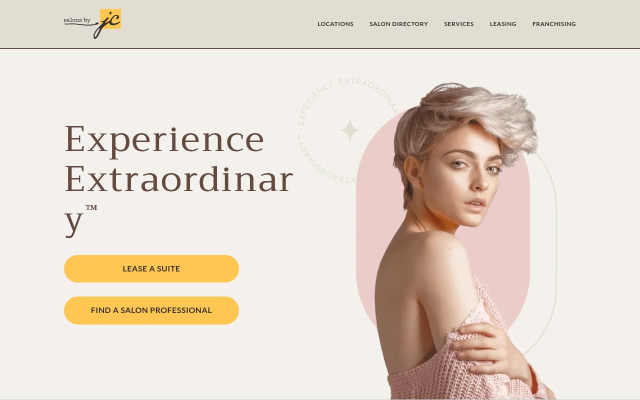 Salons by JC website screenshot