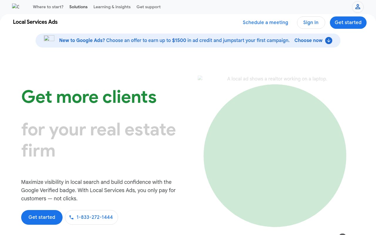 Google Local Services website screenshot