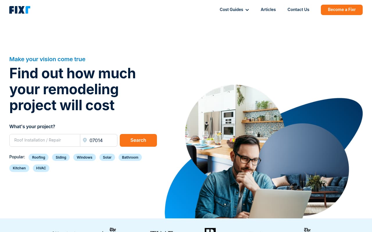 Fixr website screenshot