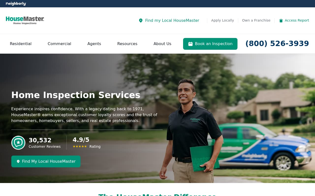 HouseMaster Home Inspections website screenshot