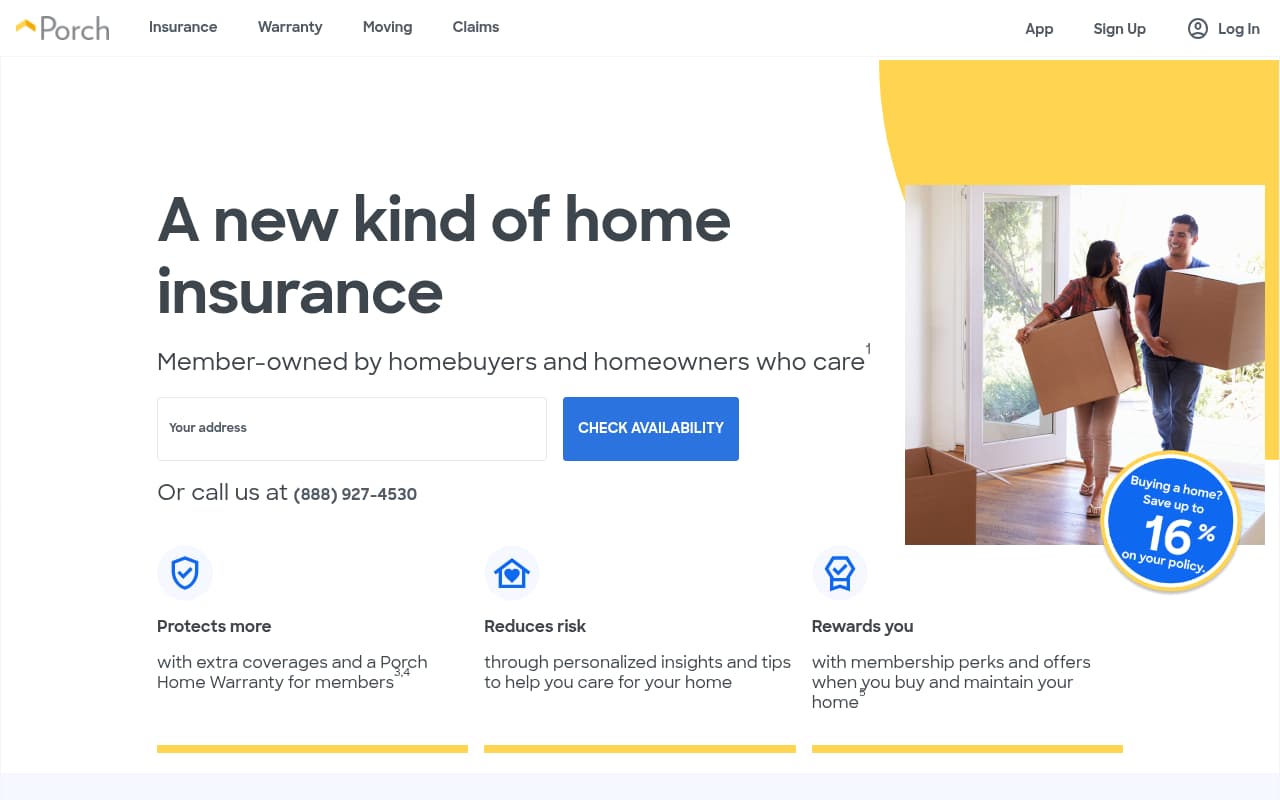 Porch website screenshot