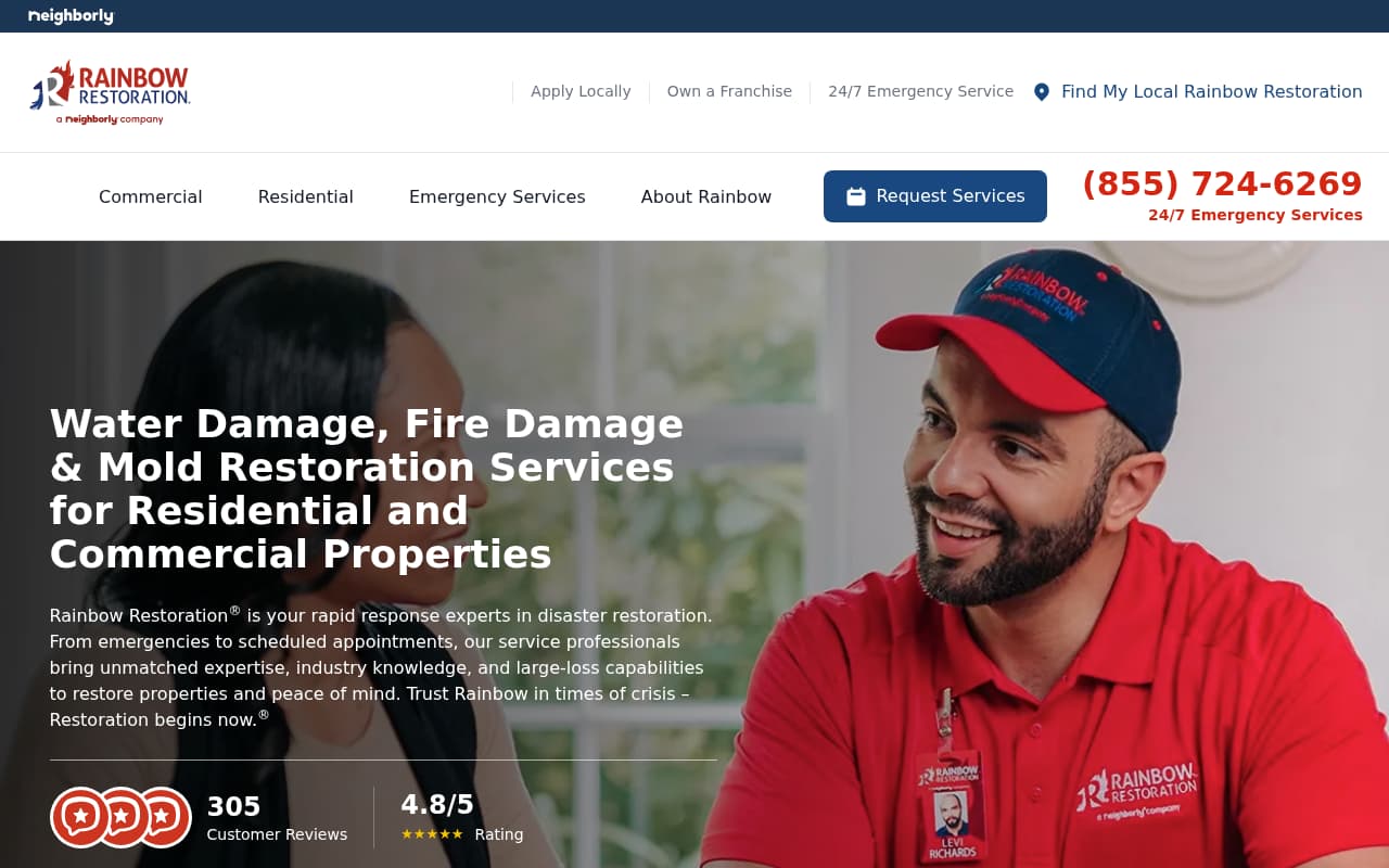 Rainbow International website screenshot