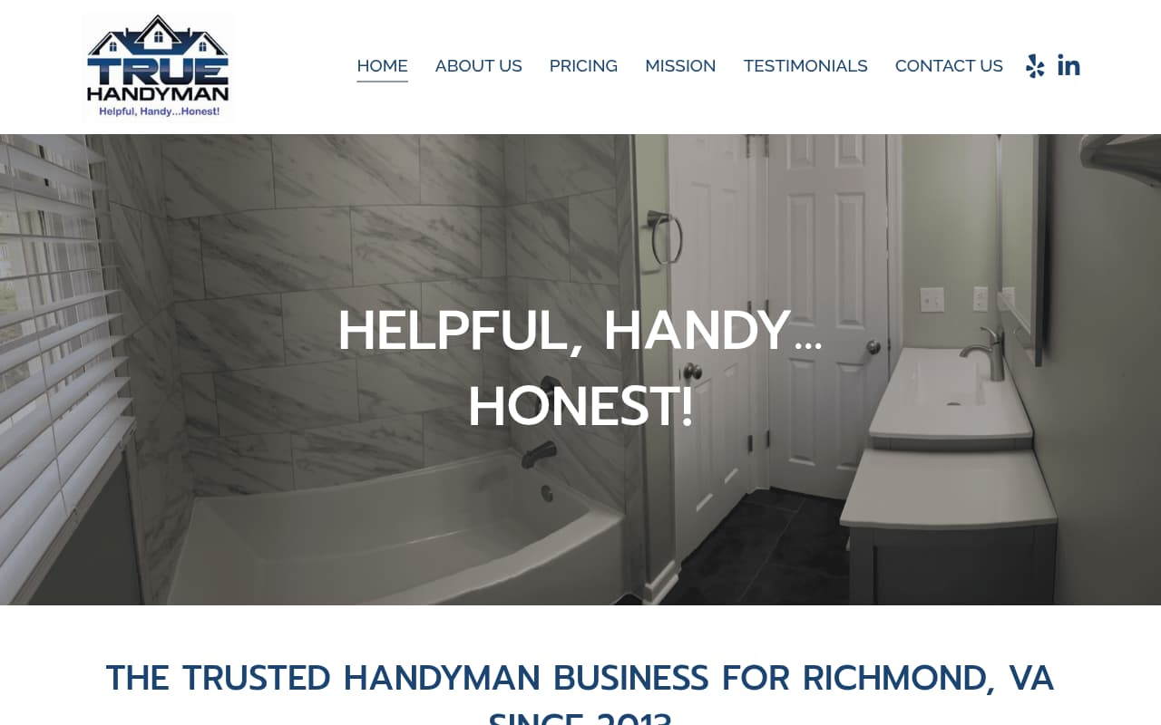 True Handyman website screenshot