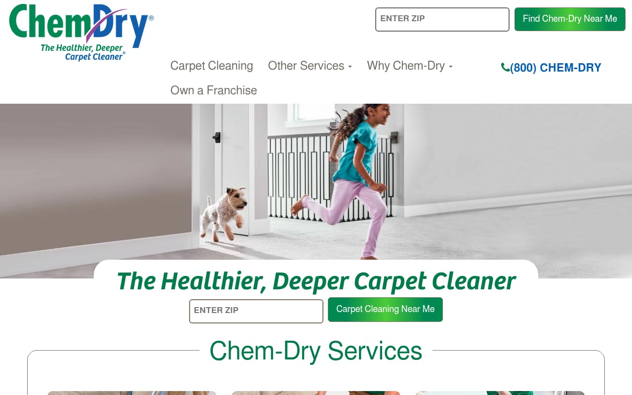 Chem-Dry website screenshot