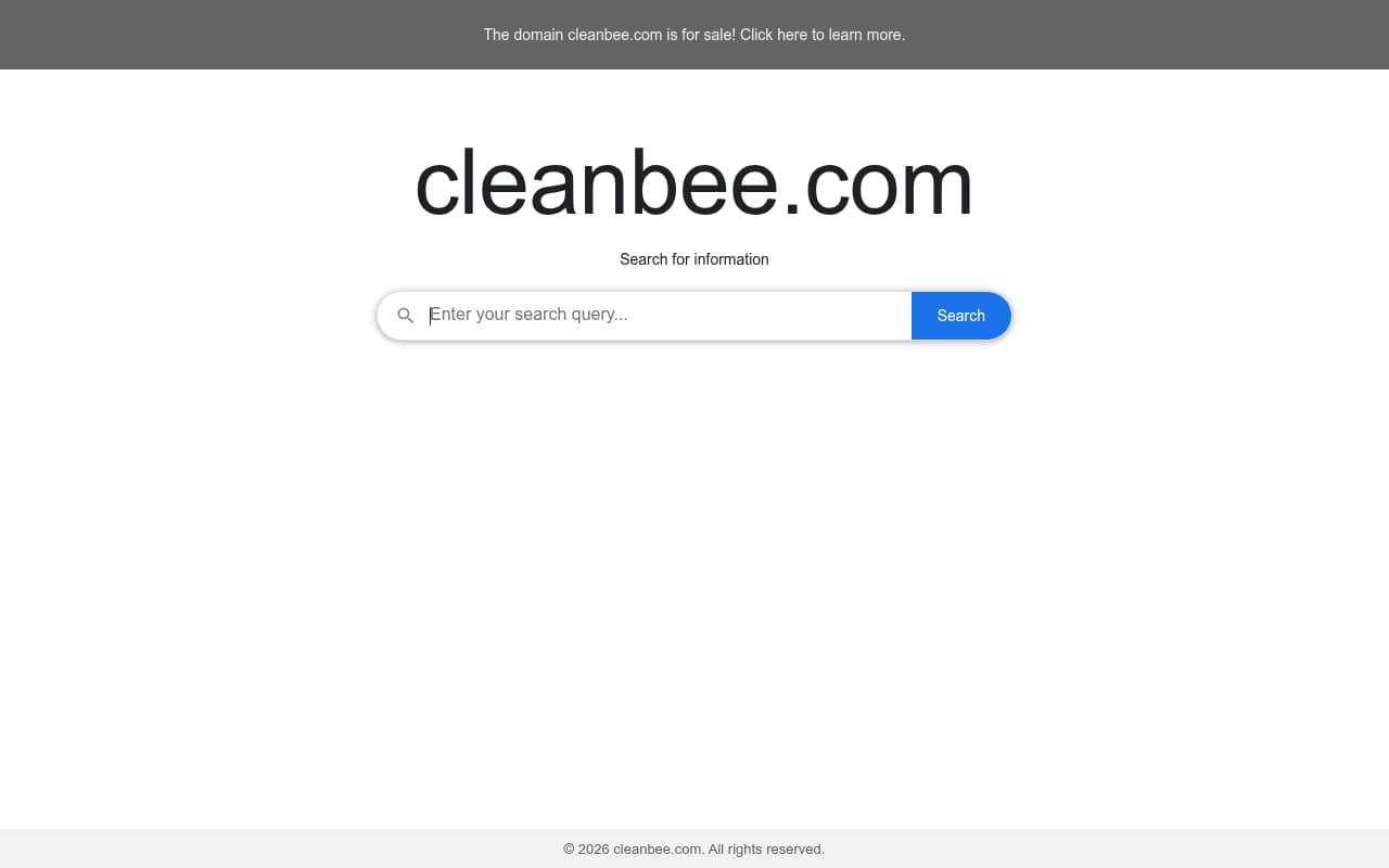 Clean Bee website screenshot