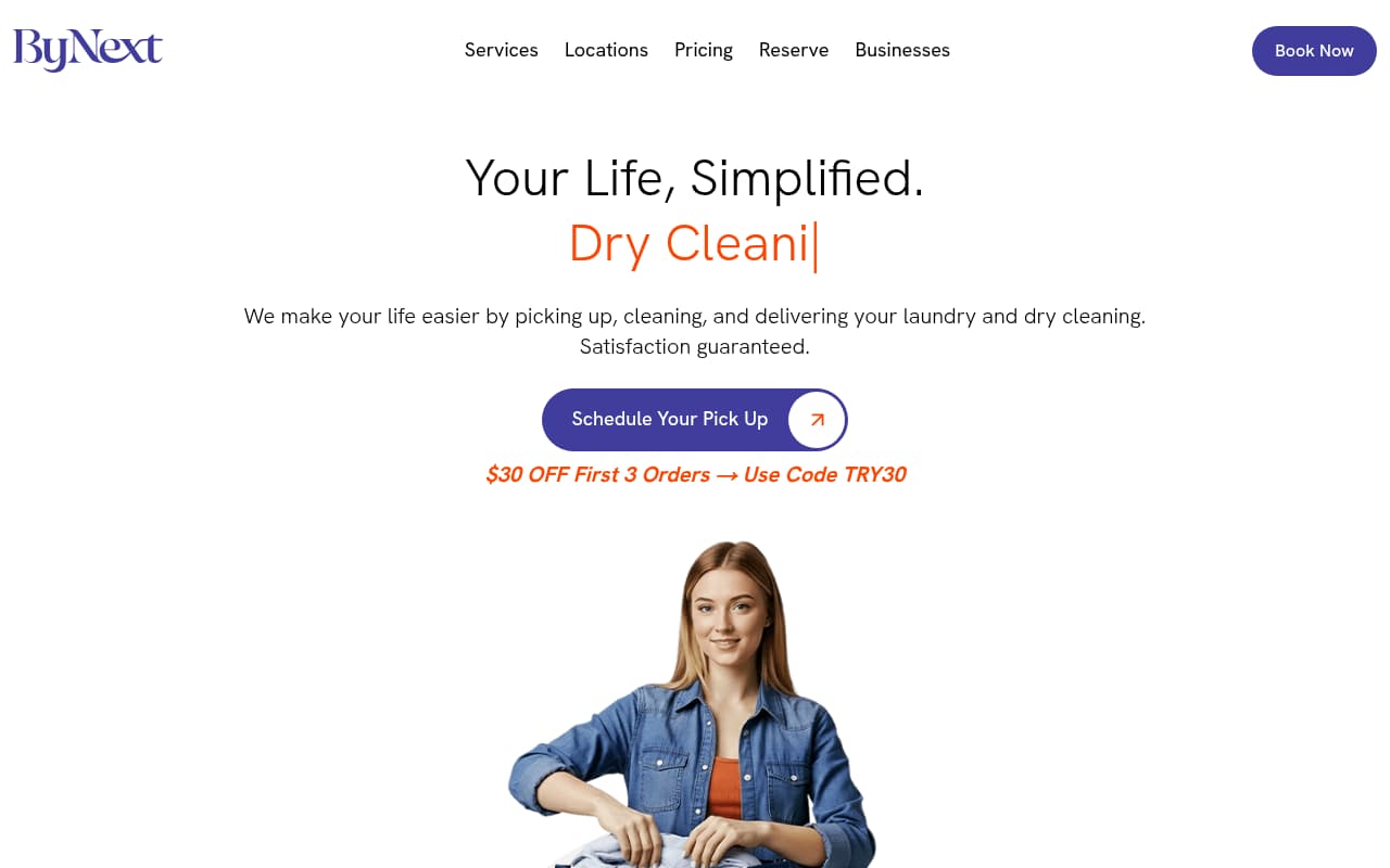 Cleanly website screenshot