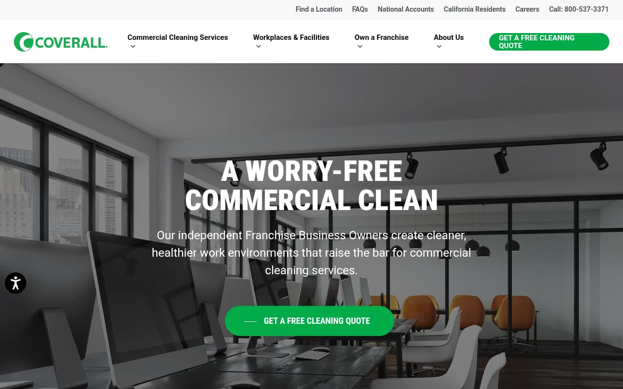 Coverall website screenshot
