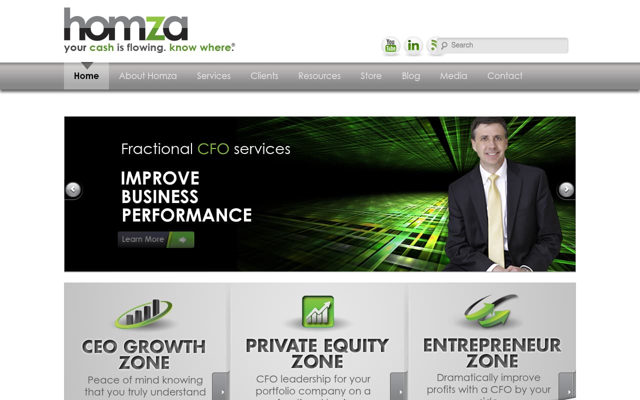 Homza website screenshot