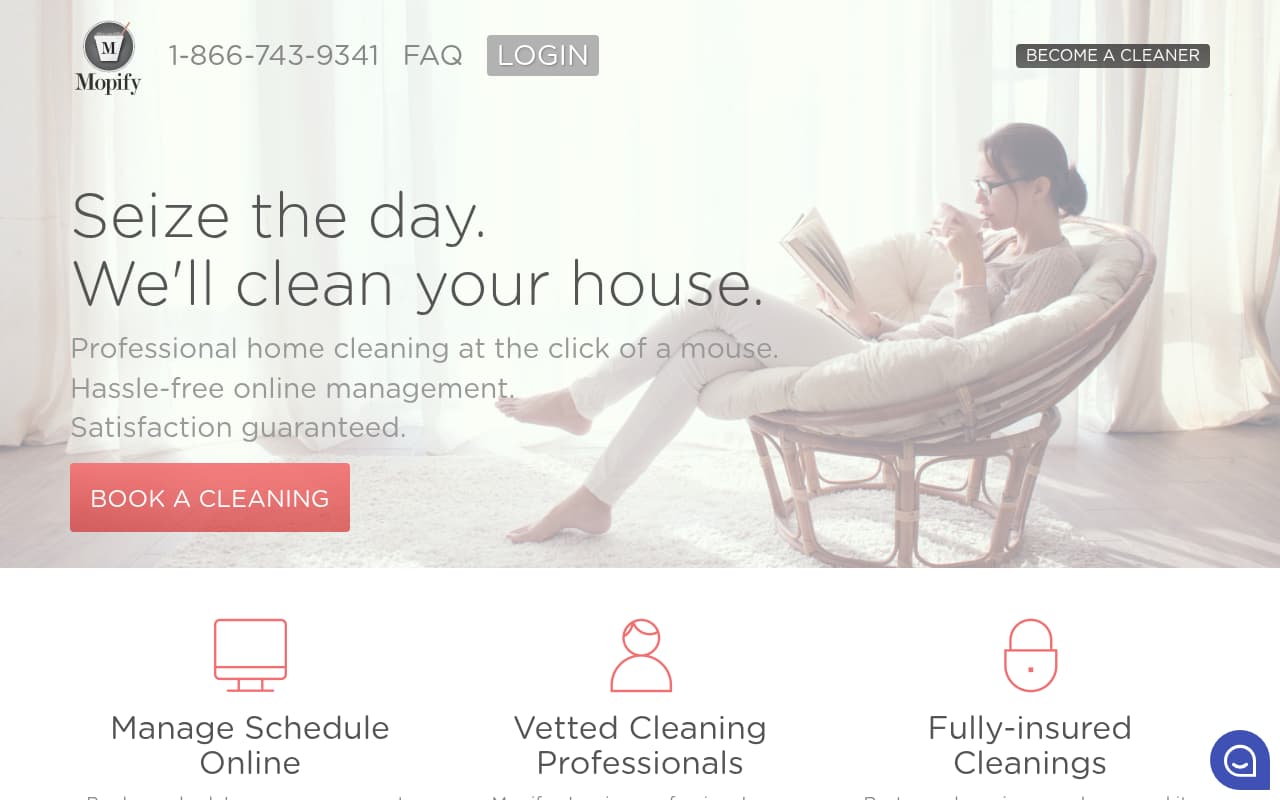 Mopify website screenshot