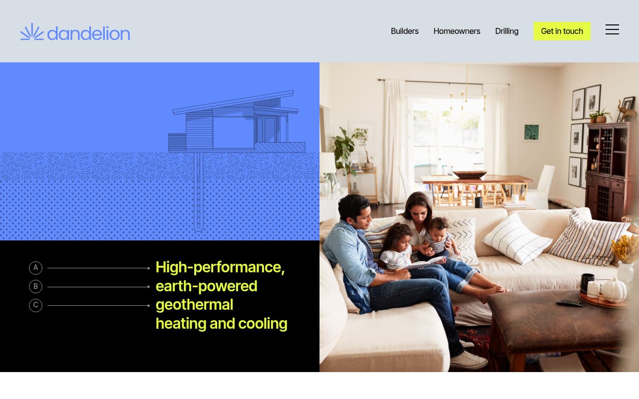 Dandelion Energy website screenshot