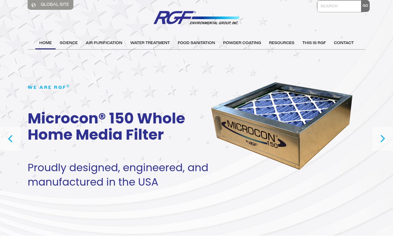 RGF Environmental Group website screenshot