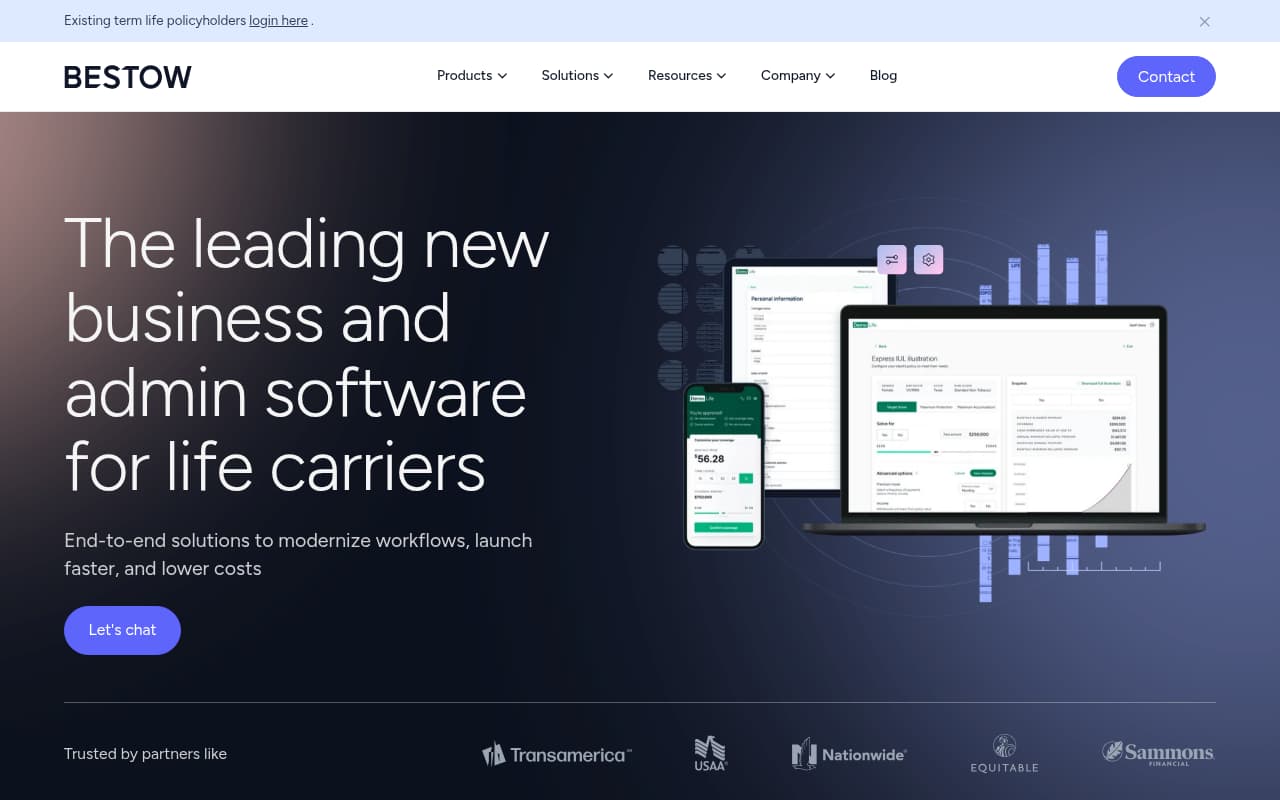 Bestow Life website screenshot