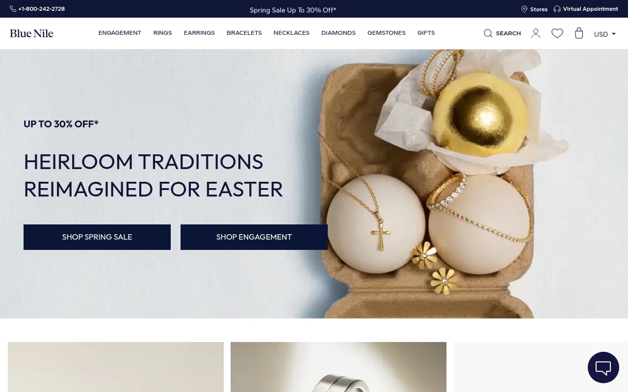 Blue Nile website screenshot