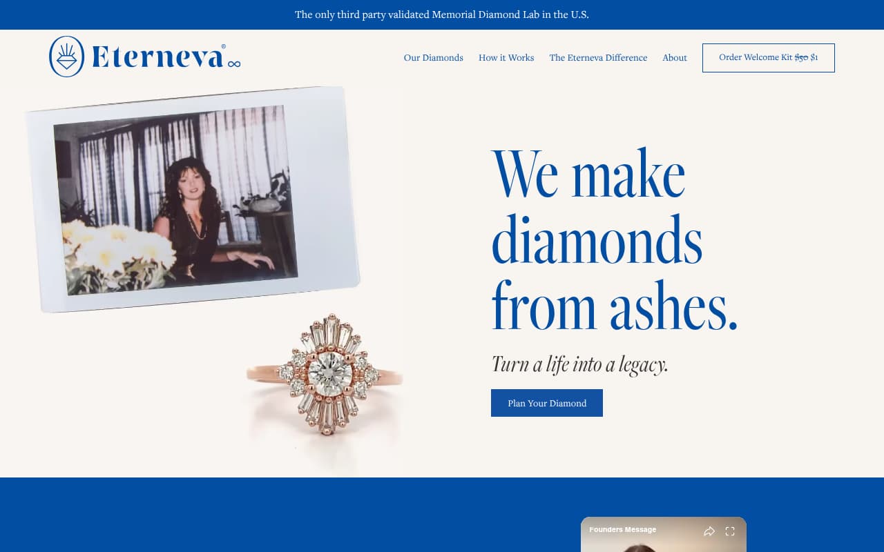 Eterneva website screenshot