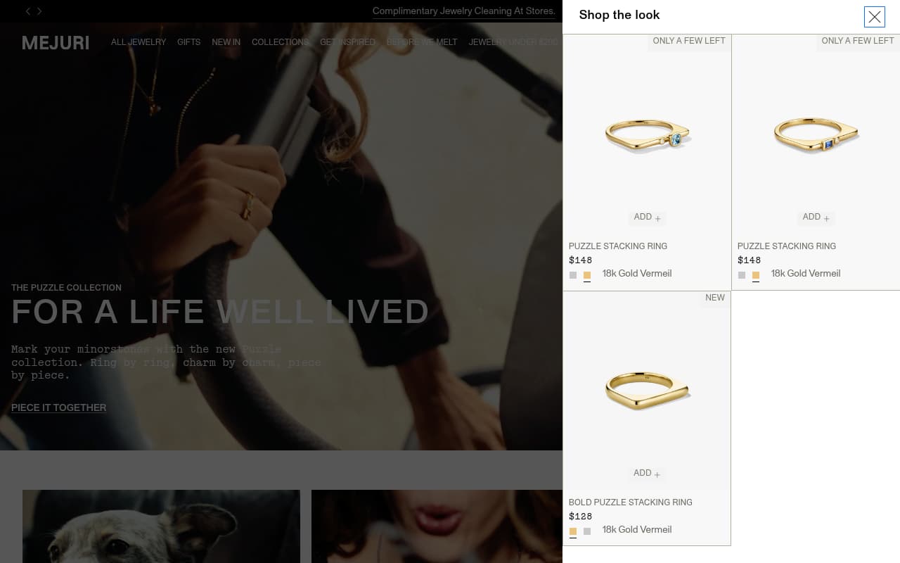 Mejuri website screenshot