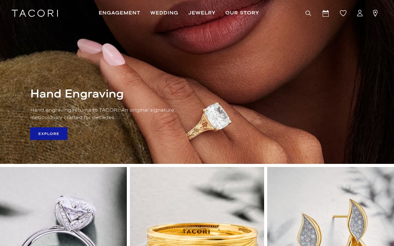 Tacori website screenshot