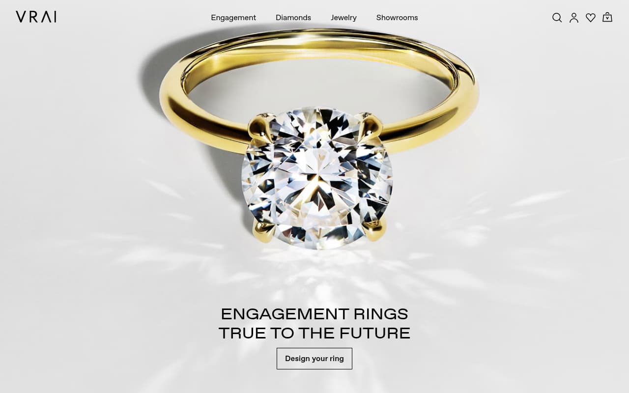 Vrai website screenshot